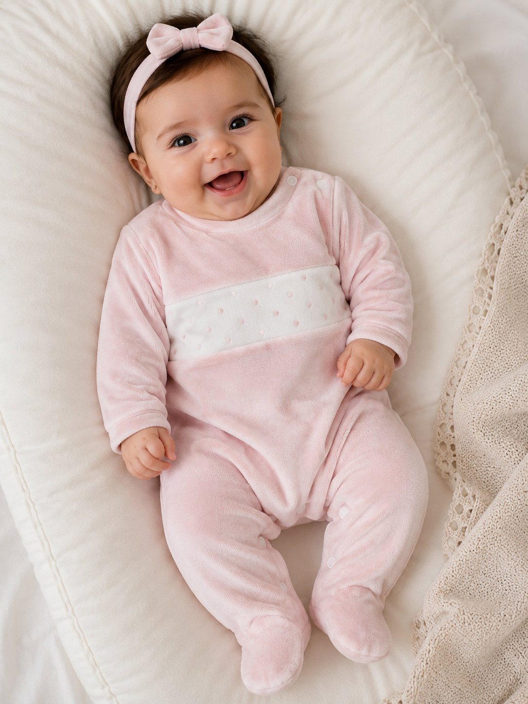Babygrow veludo pintinhas