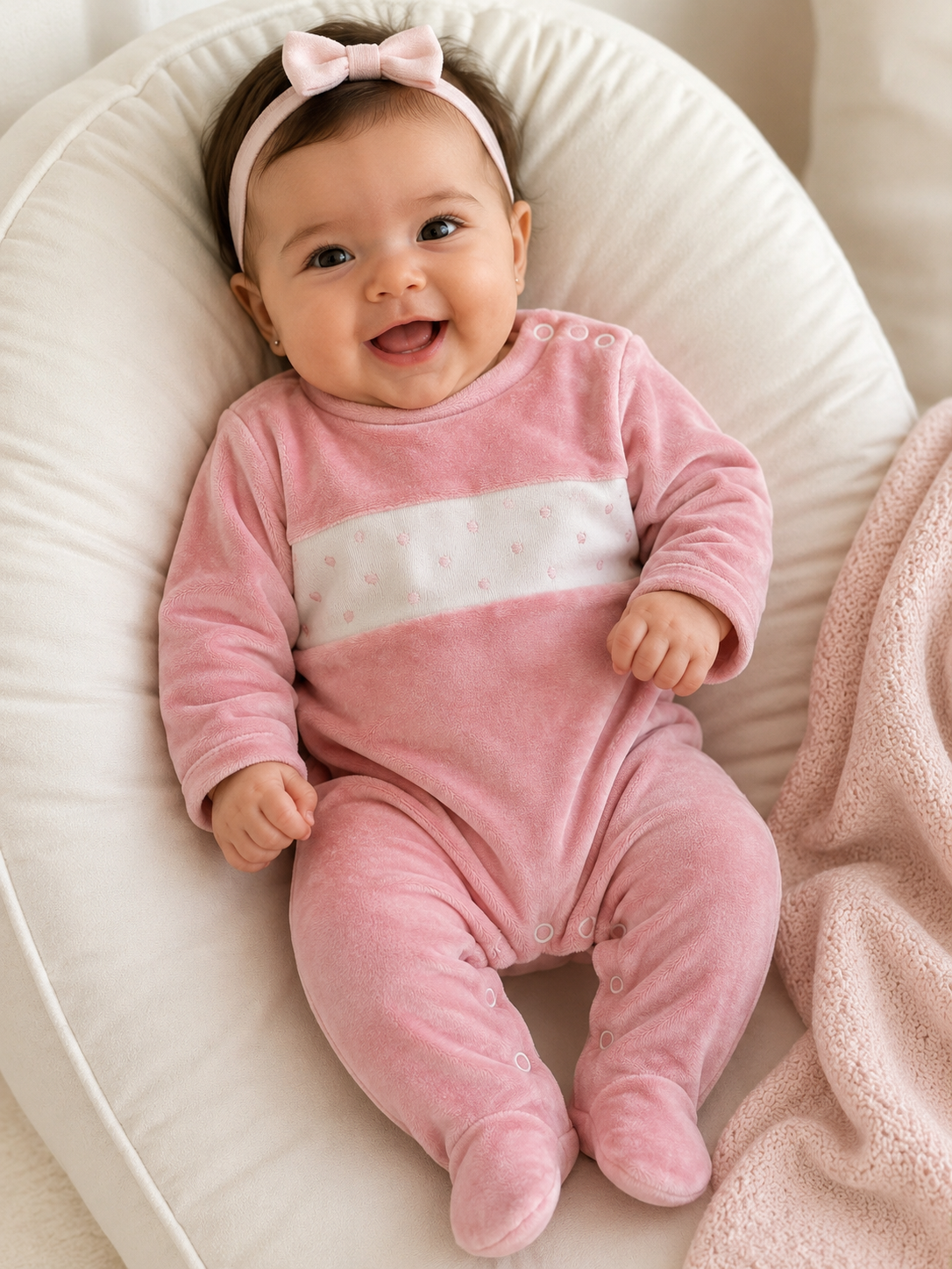 Babygrow veludo pintinhas